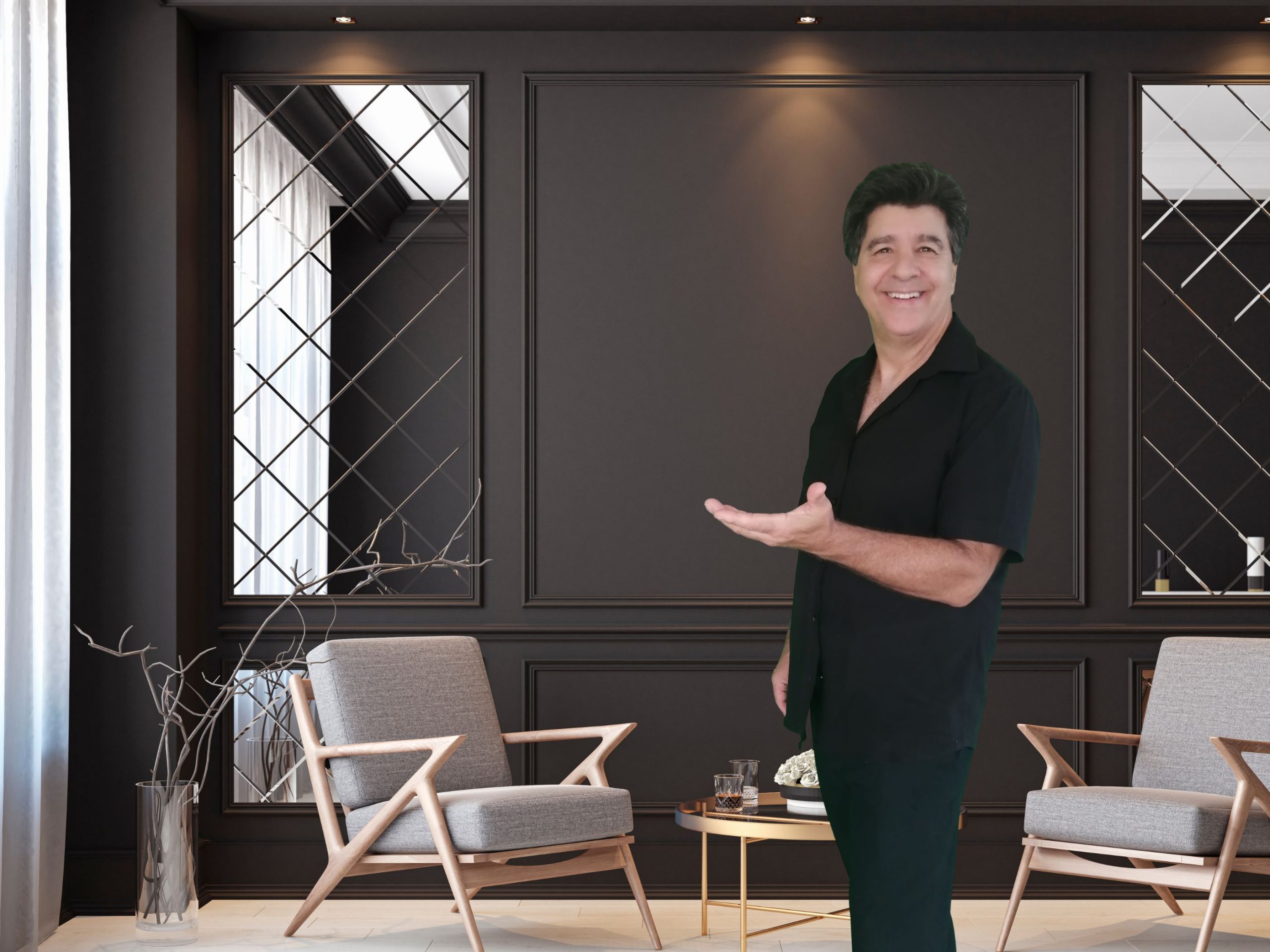 Michael Tcherne, hypnotherapist in Mandurah, welcoming a client in his therapy room